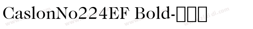 CaslonNo224EF Bold字体转换 CaslonNo224EF Bold字体转换